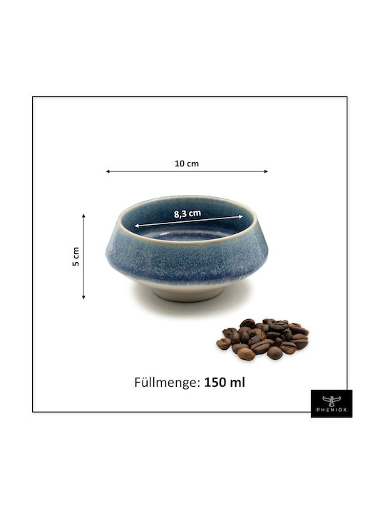 Set Cesti Cappuccino Ceramice Albastre 150ml 2 Bucăți