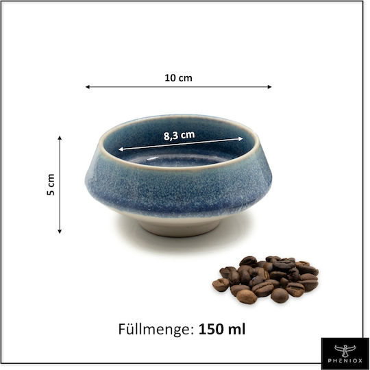 Set Cesti Cappuccino Ceramice Albastre 150ml 2 Bucăți