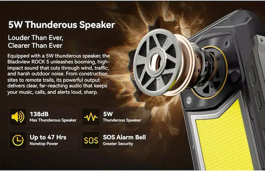 BlackView Rock 5 Dual SIM (6/256GB) Rugged Smartphone Black