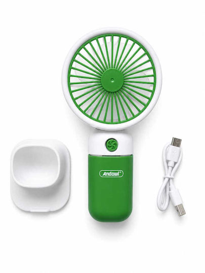 Andowl Ανεμιστηράκι Χειρός USB Κίτρινο Q-FS55