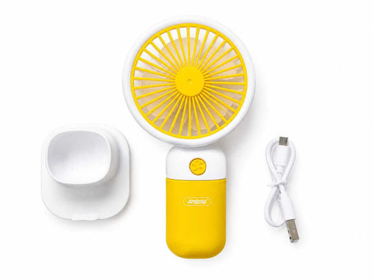 Andowl Handheld USB Orange Fan Q-FS55