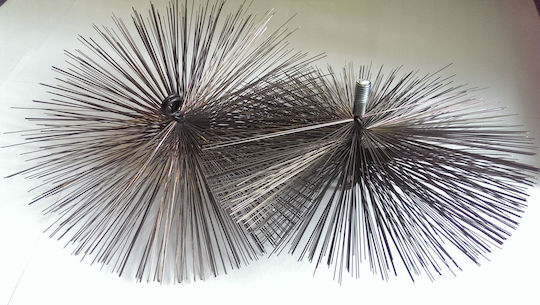 Metallic Chimney Cleaning Brush Round with Diameter 250mm