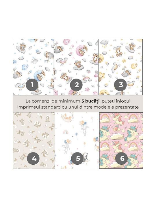 Kidizi Lenjerie De Patut Bebe Pentru Patut Din Bumbac Cu Cauciuc Alb 133x58cm
