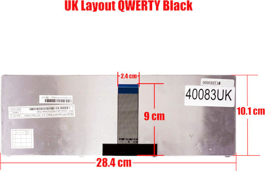 Laptop Keyboard Asus Eee Pc 1201ha 1201hag 1201n 1201nb 1201nl 1201p 1201pl 1201pn 04gnx61kui00-2 04gnx61kfr00-2 Uk Black Code 40083uk