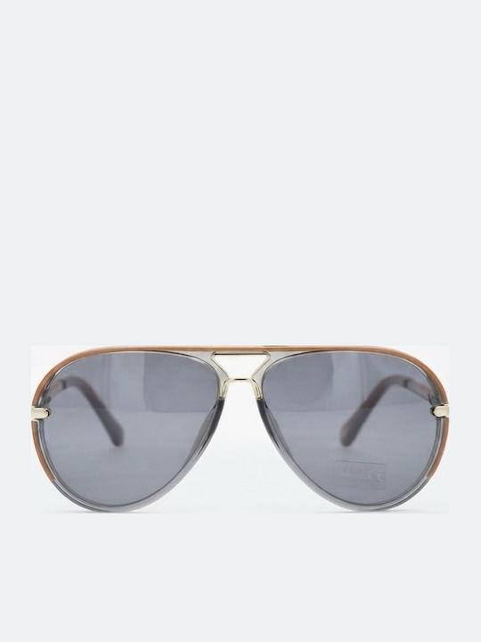 Max Air Women's Sunglasses with Grey Metallic Frame and Grey Lens SA018
