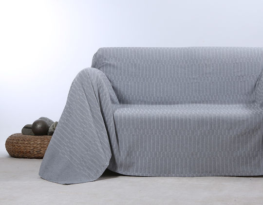 Silk Fashion 25632 Ριχτάρι Πολυθρόνας Ζακάρ 180x180εκ. Silver
