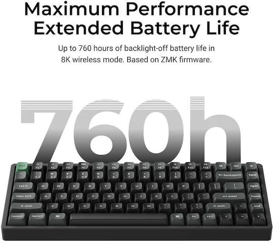 Keychron K2 Ultra K2U-J1 Wireless Gaming Mechanical Keyboard 75% with Keychron Red Switches and RGB Lighting English US Red