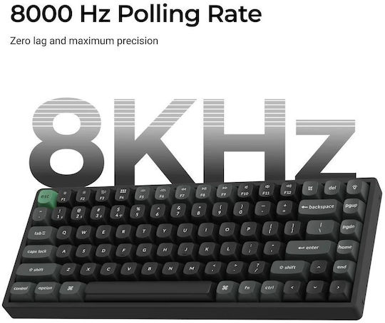 Keychron K2 Ultra K2U-J1 Wireless Gaming Mechanical Keyboard 75% with Keychron Red Switches and RGB Lighting English US Red