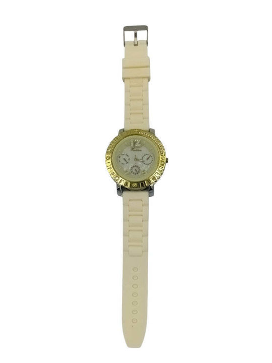 Womens Watch 40mm Battery with Turquoise Rubber Strap