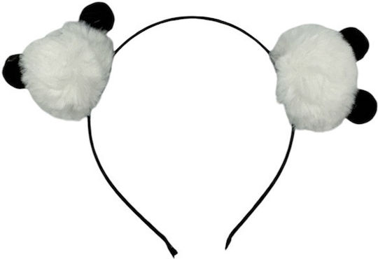Hair Headband Pom Pom Red