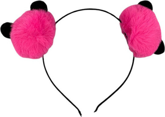 Hair Headband Pom Pom Red