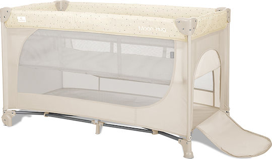 Lorelli Moon Hug One Touch Laufstall 2 Ebenen mit Matratze Beiges