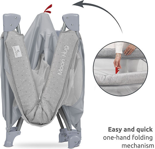 Lorelli Moon Hug One Touch Laufstall 2 Ebenen mit Matratze Beiges