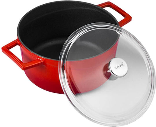 Lava Glaze Oală Adâncă din Fontă 5lt / 24cm