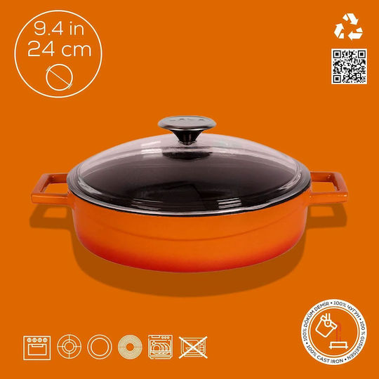 Lava Glaze Gusseisen Töpfe aus Manteimi 47lt / 24cm