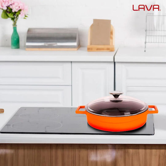 Lava Glaze Gusseisen Töpfe aus Manteimi 47lt / 24cm