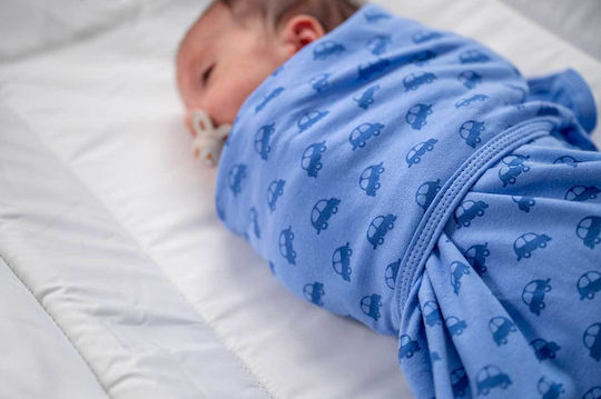 Blisssnug Swaddle Blanket Bumbac Albastru