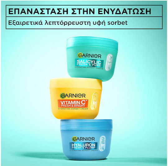 Garnier Sorbet Salicylic Fresh & Pure Light 48h Moisturizing Day Face Cream with Niacinamide & Centella Asiatica 85ml