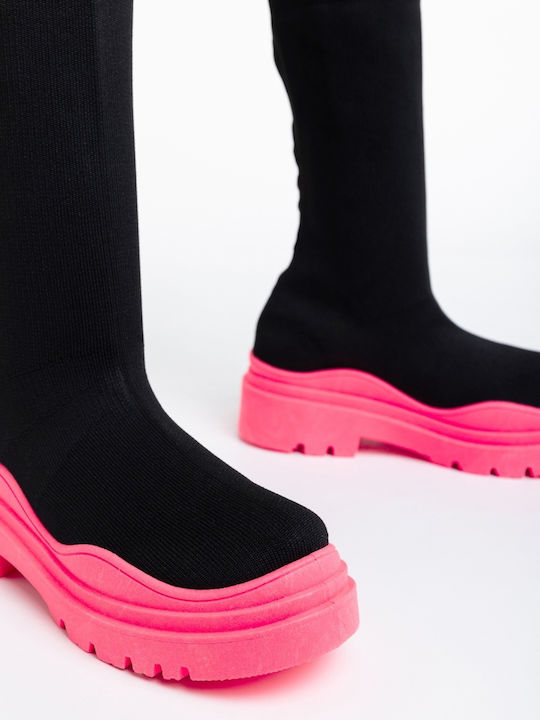 Ghete Dama cu Platformă Fuchsia