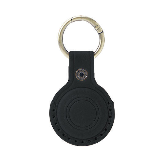 Mobile Origin Leder Schlüsselbund-Etui für AirTag in Schwarz