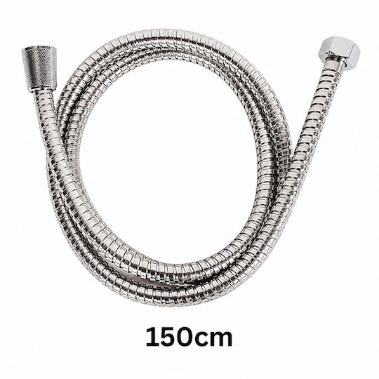 Viospiral Σπιράλ Ντουζ Inox 150cm Ασημί