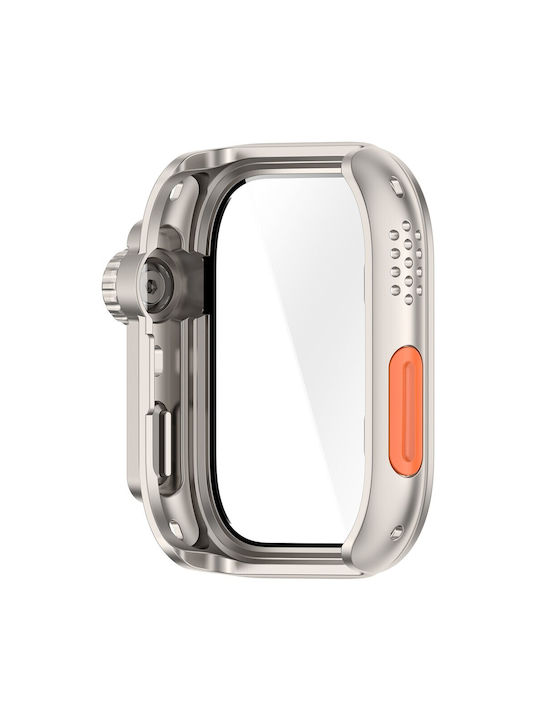 Plastic Case with Tempered Glass in Beige Colour for Huawei Watch Fit 5 Pro
