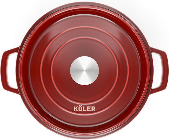 Koler Round Cast Iron Dutch Oven 26cm 5lt