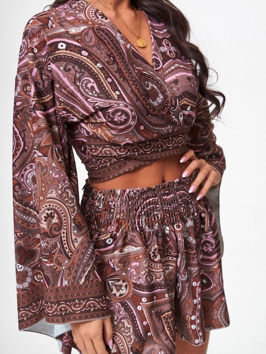 Damen-Shorts - Bermudas Set mit Braunen Shorts