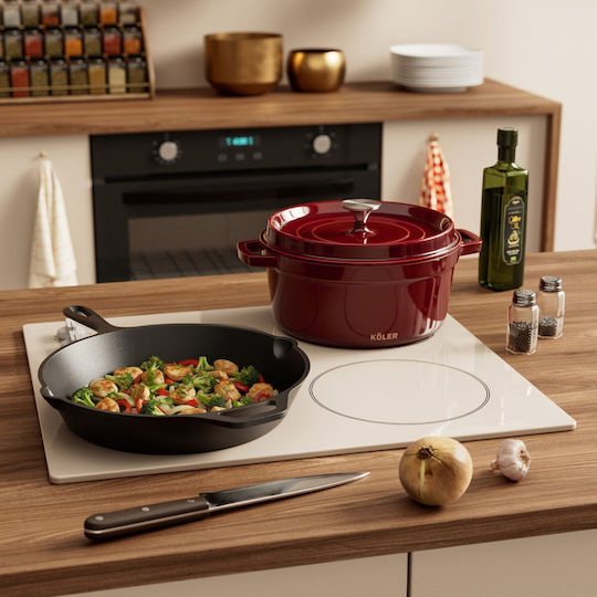 Koler Round Cast Iron Dutch Oven 26cm 5lt