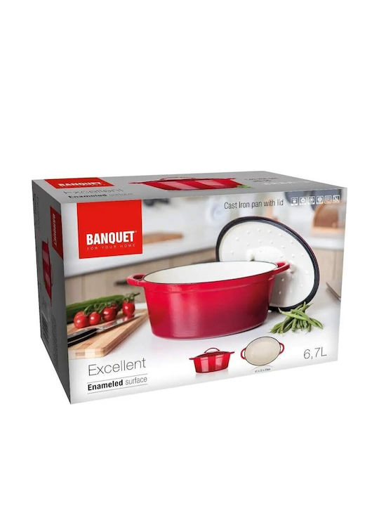 Banquet Овална чугунена гювеч 6.7 л