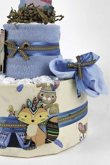 Dama Koupa Χειροποίητο Diaper Cake από Ξύλο για Αγόρι