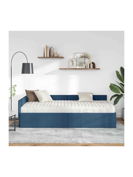 Einzelbett Blau mit Lattenrost & Matratze 94x200cm