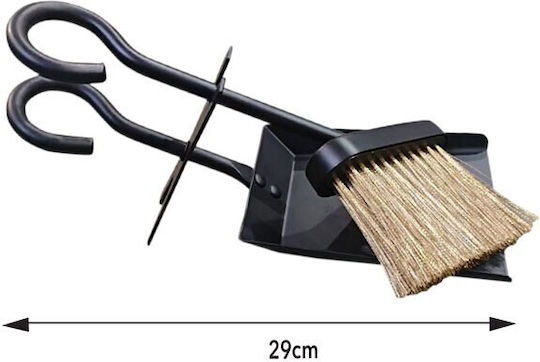 Home & Camp HCFT4063 Fireplace Tool Set with Stand Holder Silver
