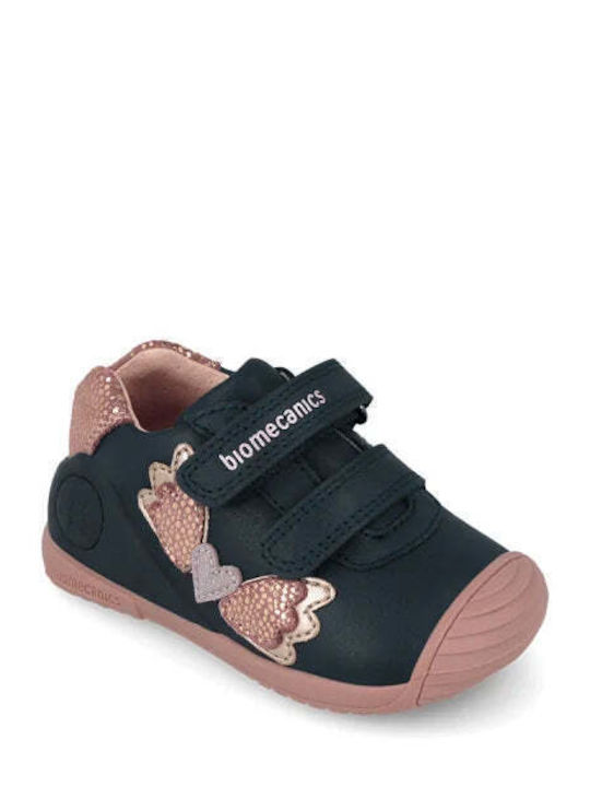 Kids Sneakers Anatomic with Hoop & Loop Closure Navy Blue