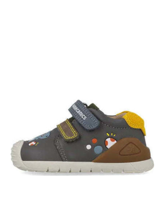 Παιδικά Sneakers Ανατομικά με Σκρατς Γκρι