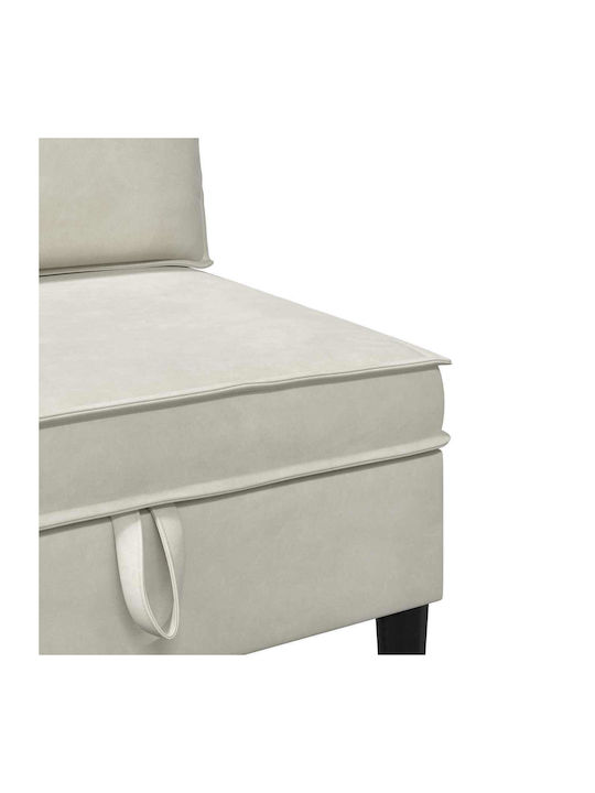 Sessel Aus Samt Crem 70x70x82cm