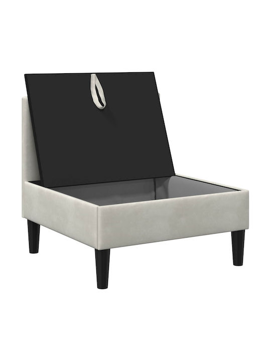 Sessel Aus Samt Crem 70x70x82cm