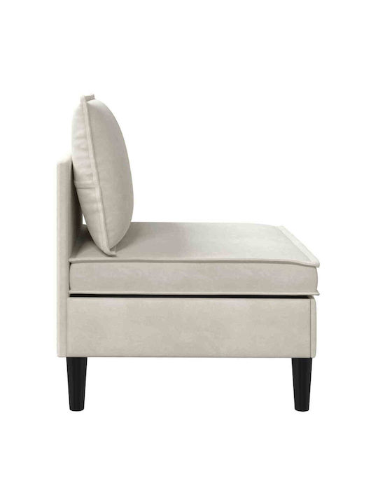 Sessel Aus Samt Crem 70x70x82cm