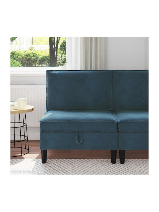 Sessel aus Samt Blau 70x70x82cm