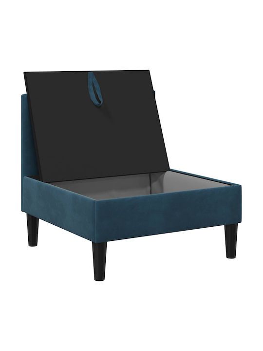 Sessel aus Samt Blau 70x70x82cm