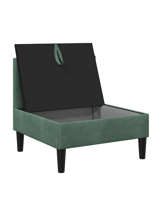 Velvet Armchair Blue 70x70x82cm