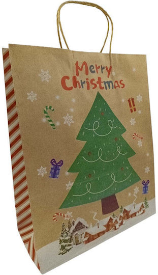 Papier Weihnachtsgeschenkverpackung Tasche für Geschenk 21x8x15cm Verschiedene Farben