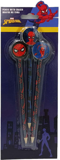 Set Pencil Eraser Topper Spiderman 3 Pieces