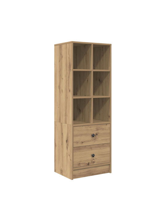vidaXL Wohnzimmer Vitrine aus Spanplatte Eiche 45.5x34x127cm