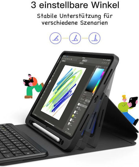 Inateck N0001 Black Bluetooth Keyboard Case for 11-inch iPad N0001_black