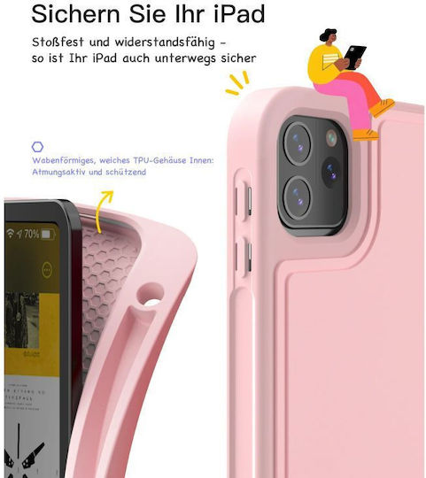 Inateck N0001 Rosa Bluetooth Tablet Hülle Klappdeckel für Ipad 11