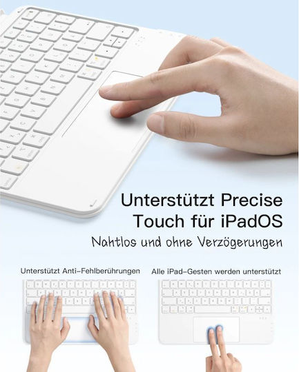 Inateck Ace Touch Keyboard Case Ipad 11"/10 9" Qwertz Rgb White
