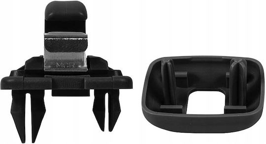 2x Audi Halter A4 B6 B7 B8 B9 Hakenabdeckung Schwarz