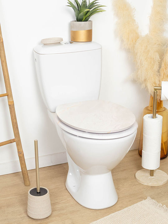 Eurocasa Toilettenbrille Kunststoff Beige