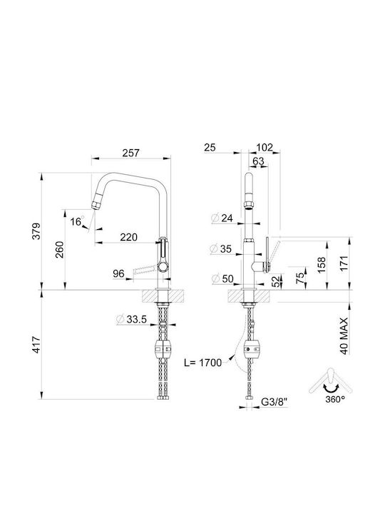 Gessi Counter Copper Gessi Counter Copper